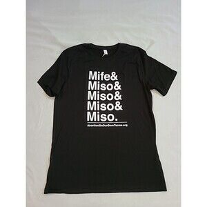 Black MIFE & MISO T-shirt Size L Y2K